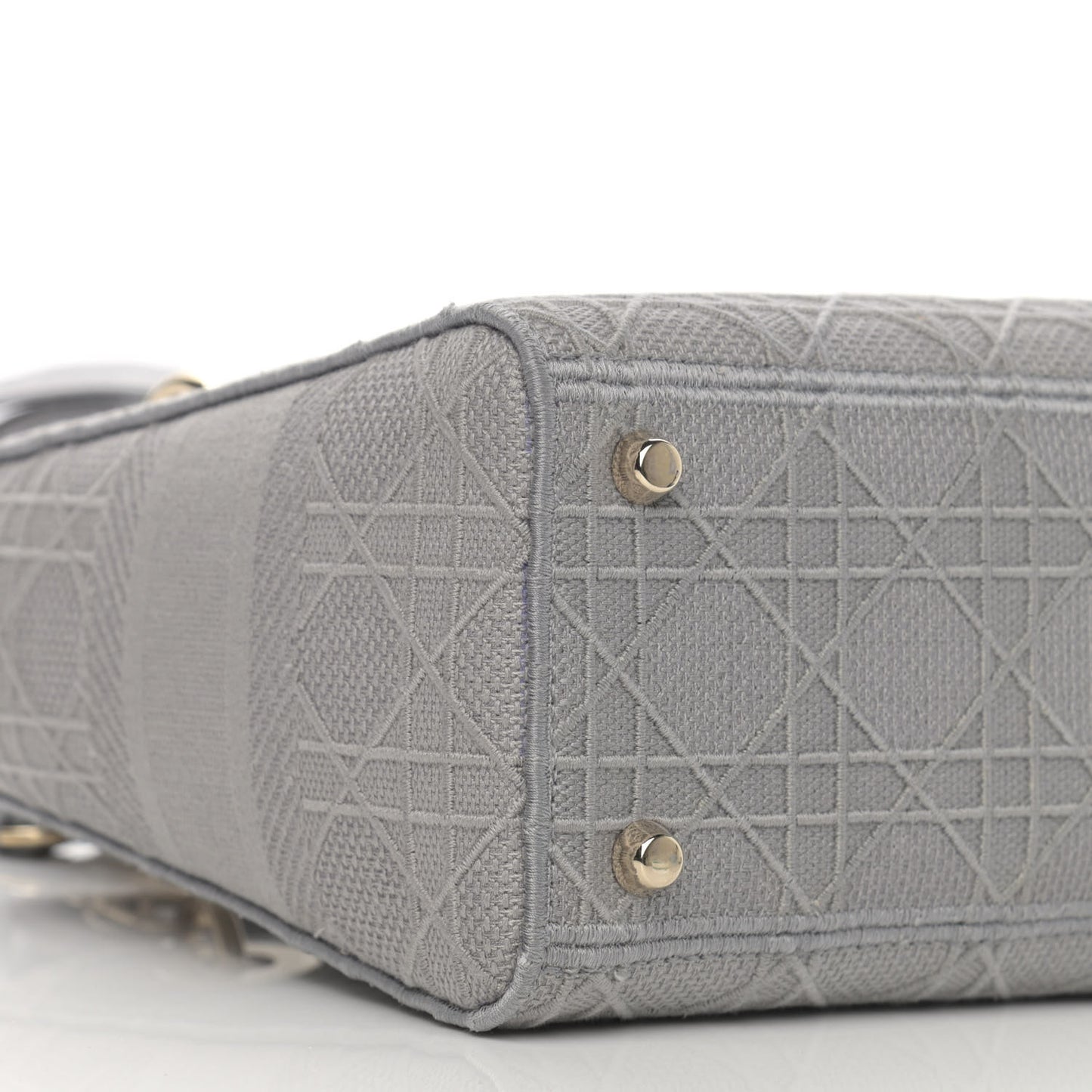 Canvas Embroidered Cannage Medium Lady D-Lite Gray