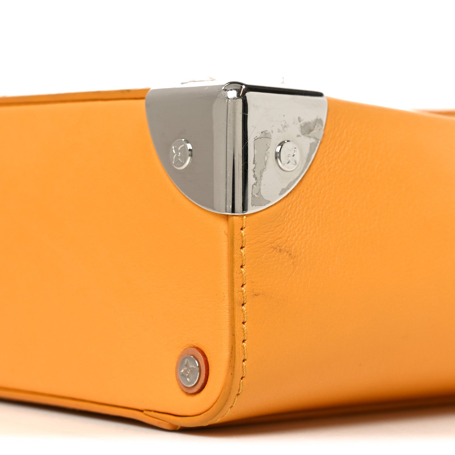 Louis Vuitton Calfskin N°7 Vertical Box Trunk Yellow 7 of 8