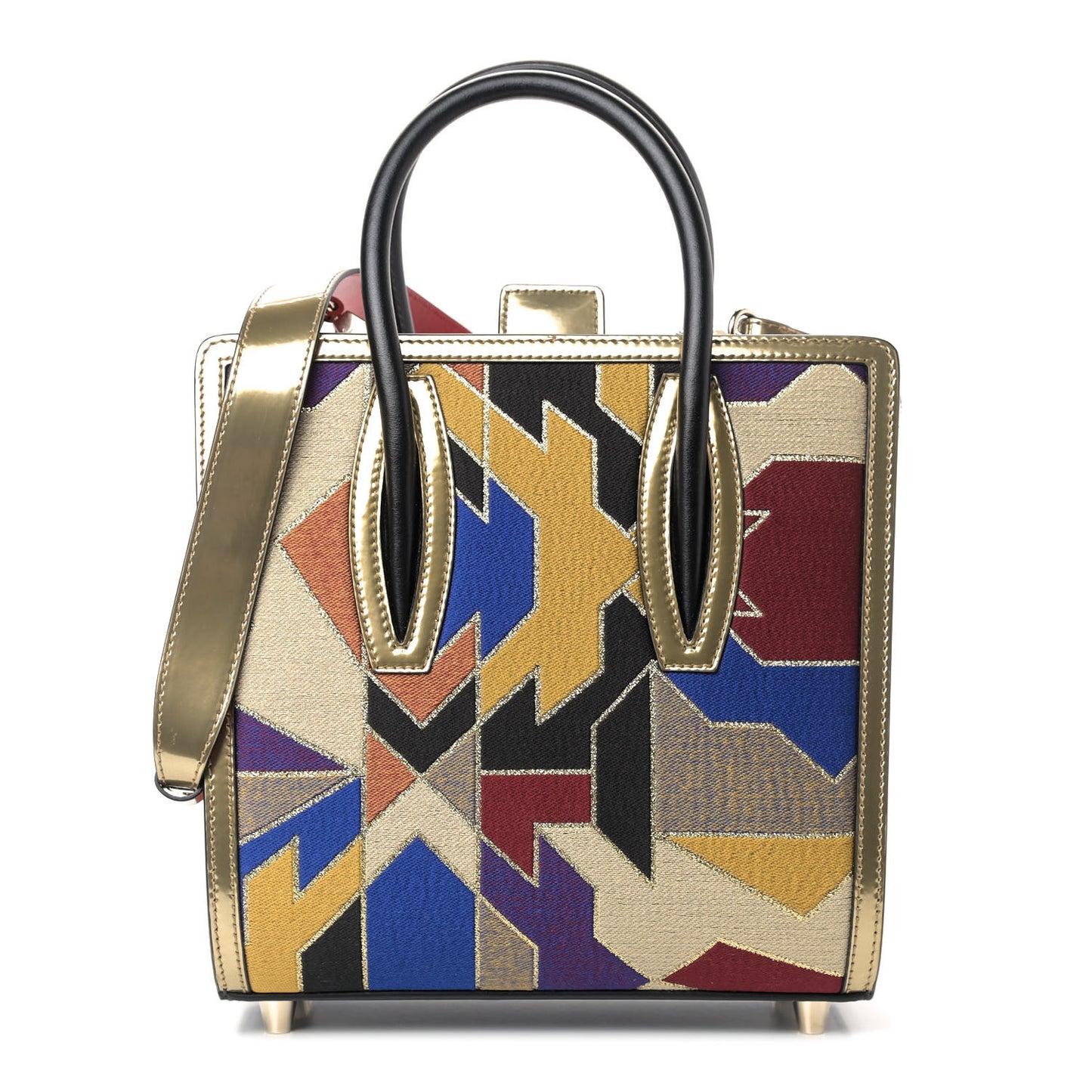 Calfskin Embroidered Small Paloma Multicolor