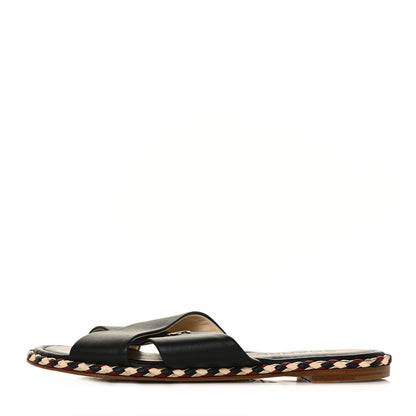 Chanel Lambskin Braided Mule Sandals 39 Black 1 of 8