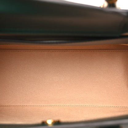 Gucci Textured Dollar Calfskin Web Small Diana Tote Bag Vintage Green Powder Pink 5 of 10