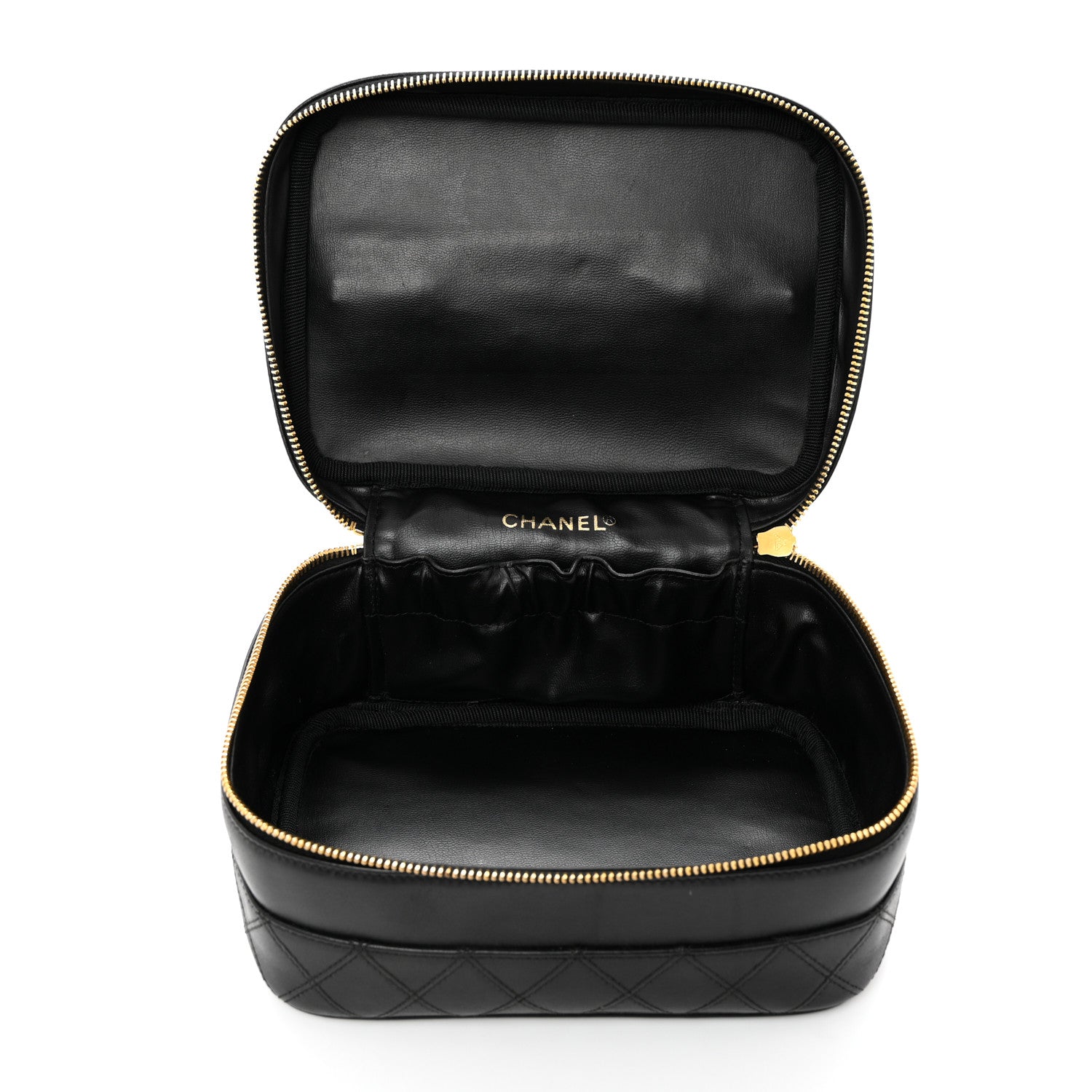 Chanel Lambskin Vanity Cosmetic Case Black 4 of 6