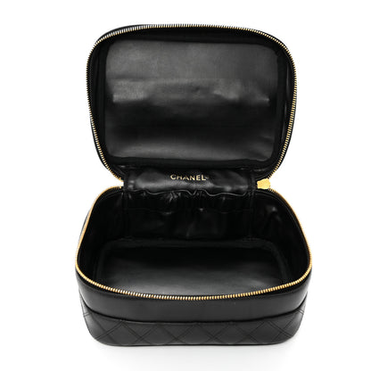Chanel Lambskin Vanity Cosmetic Case Black 4 of 6