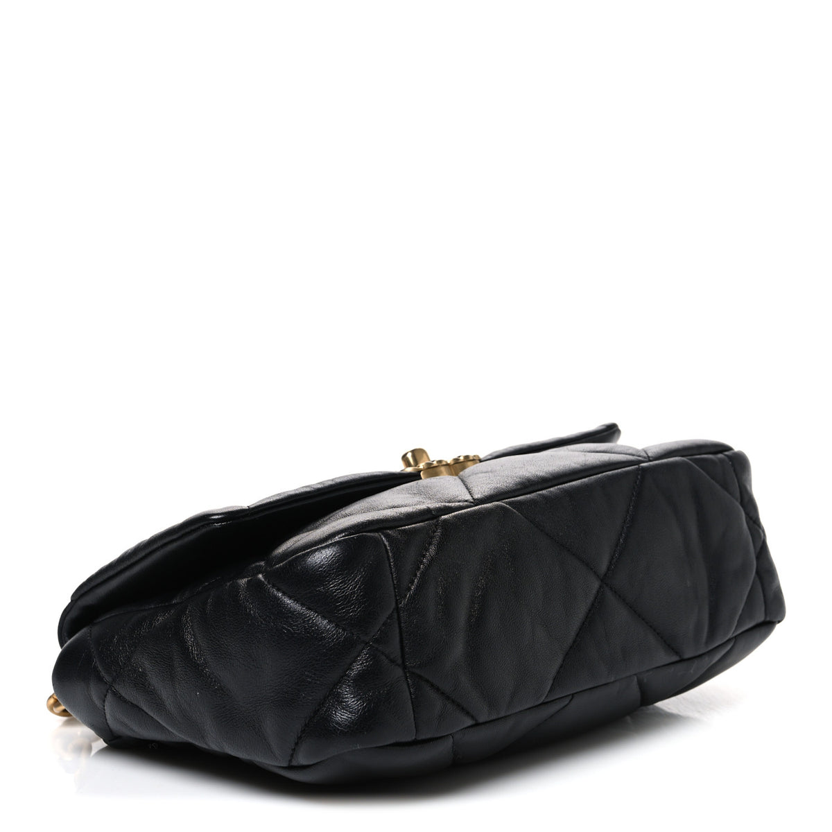 Goatskin Quilted Medium Chanel 19 Flap Black