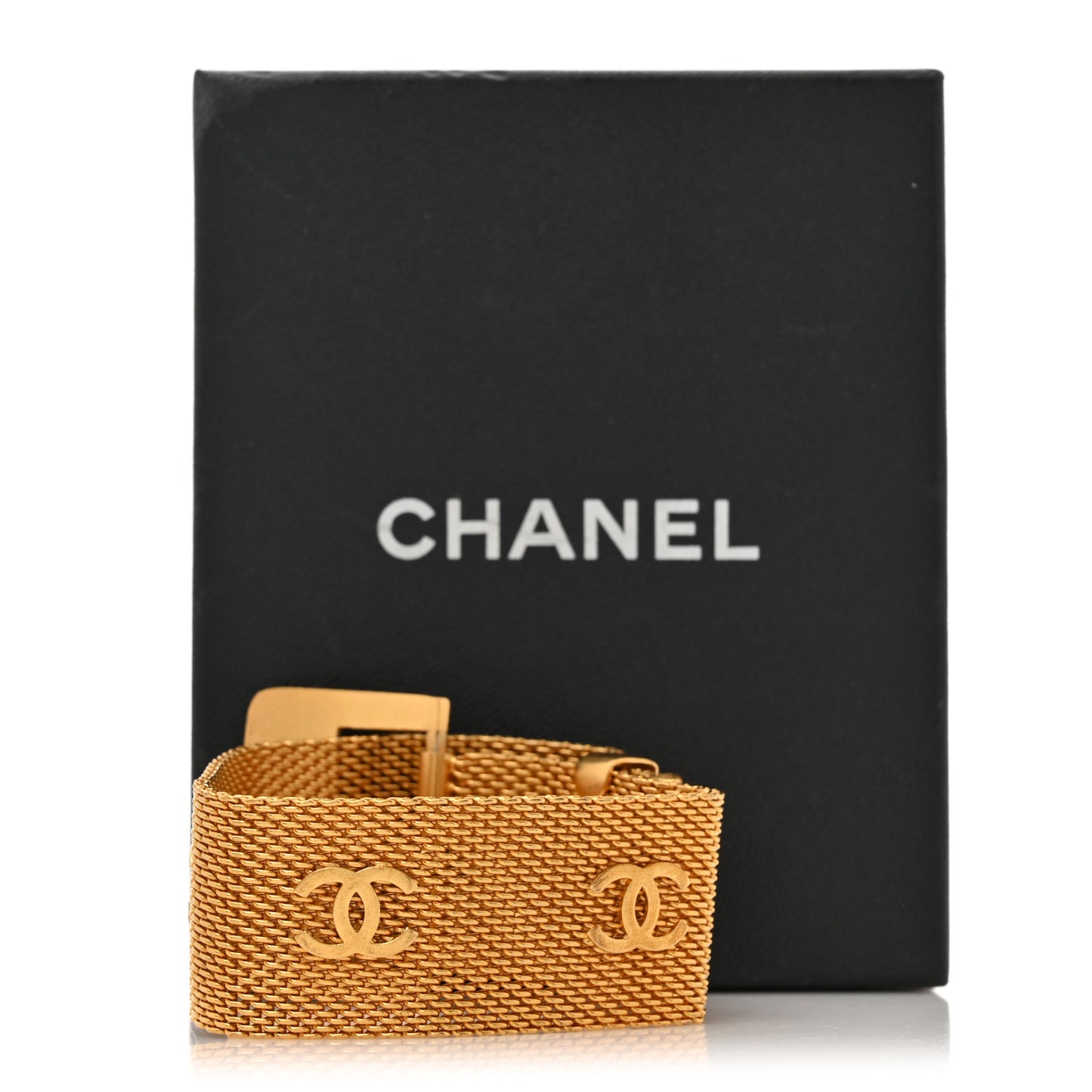Metal Mesh Buckle Bracelet Gold