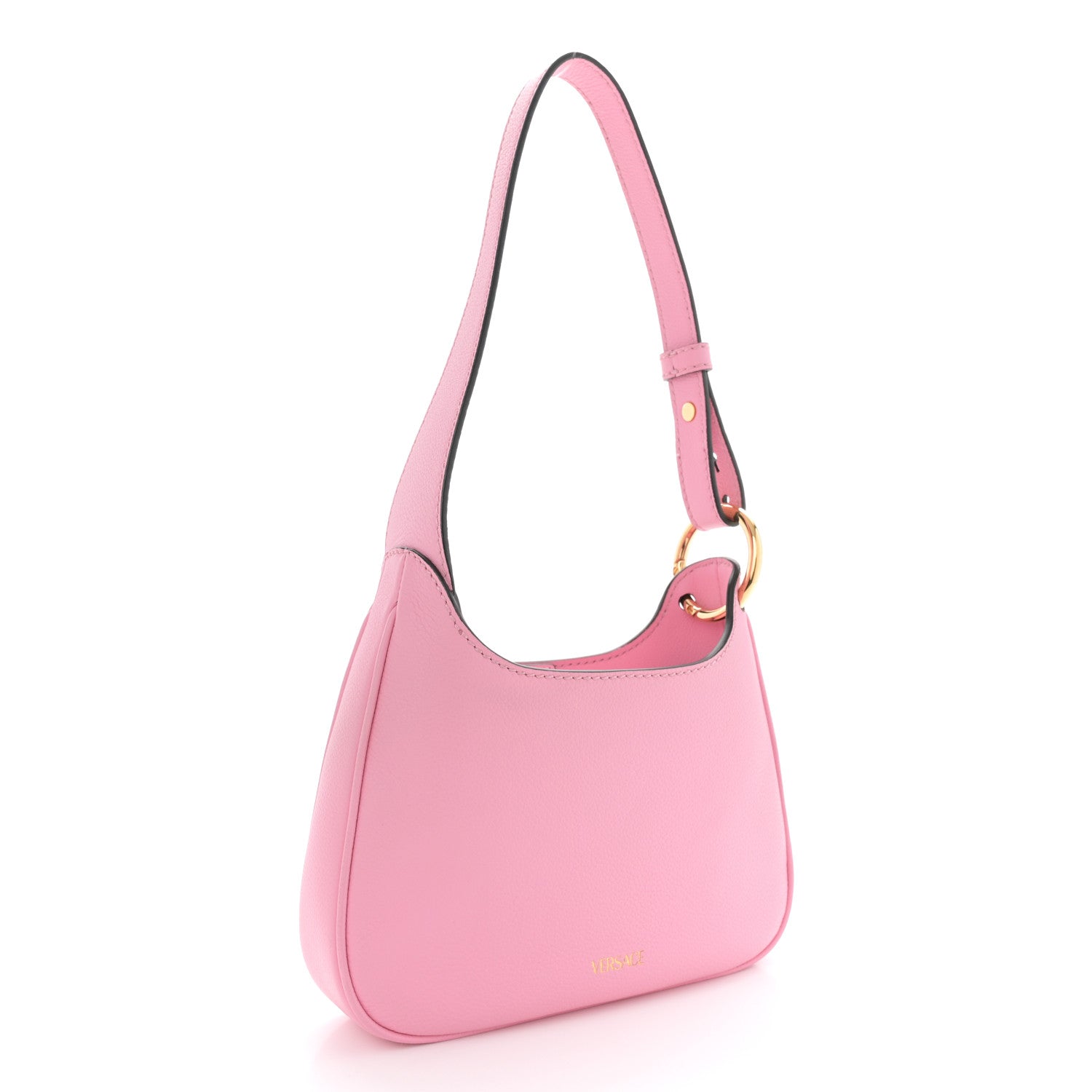 Versace Calfskin La Medusa Small Hobo Crossbody Pink 3 of 11