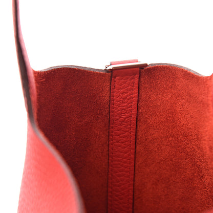 Hermes Taurillon Clemence Picotin Lock 18 PM Rouge De Coeur 7 of 11