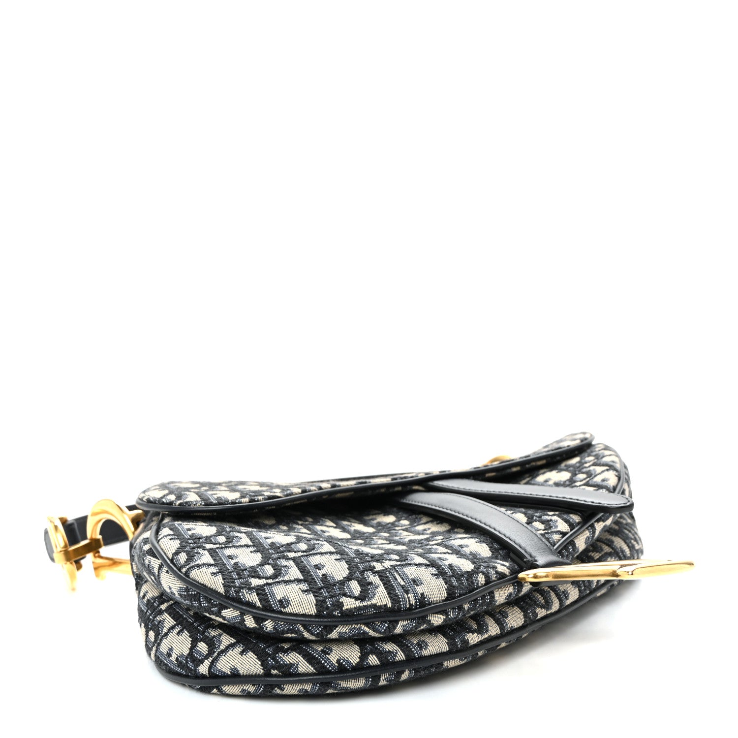 Christian Dior Oblique Saddle Bag Blue 4 of 10
