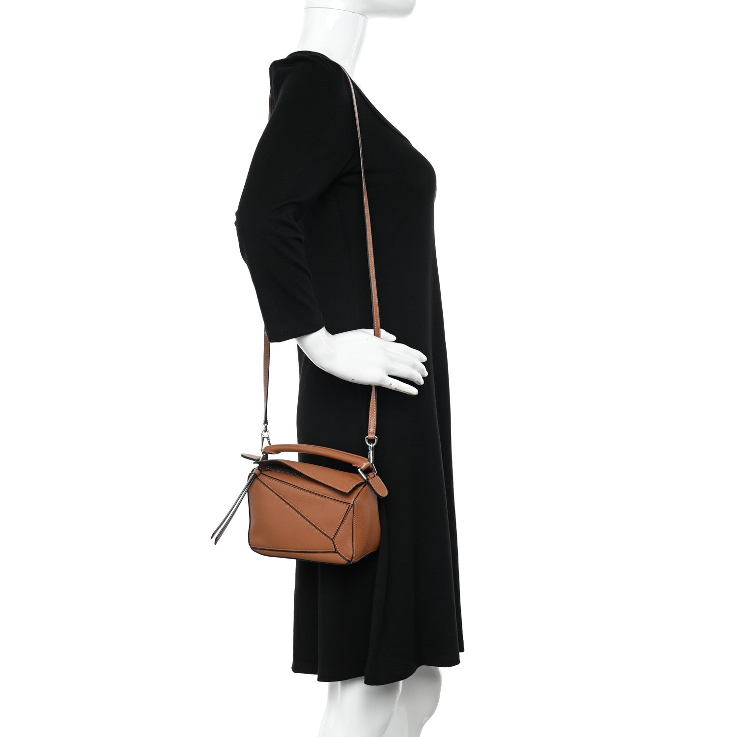 Loewe Calfskin Mini Puzzle Bag Tan 2 of 15