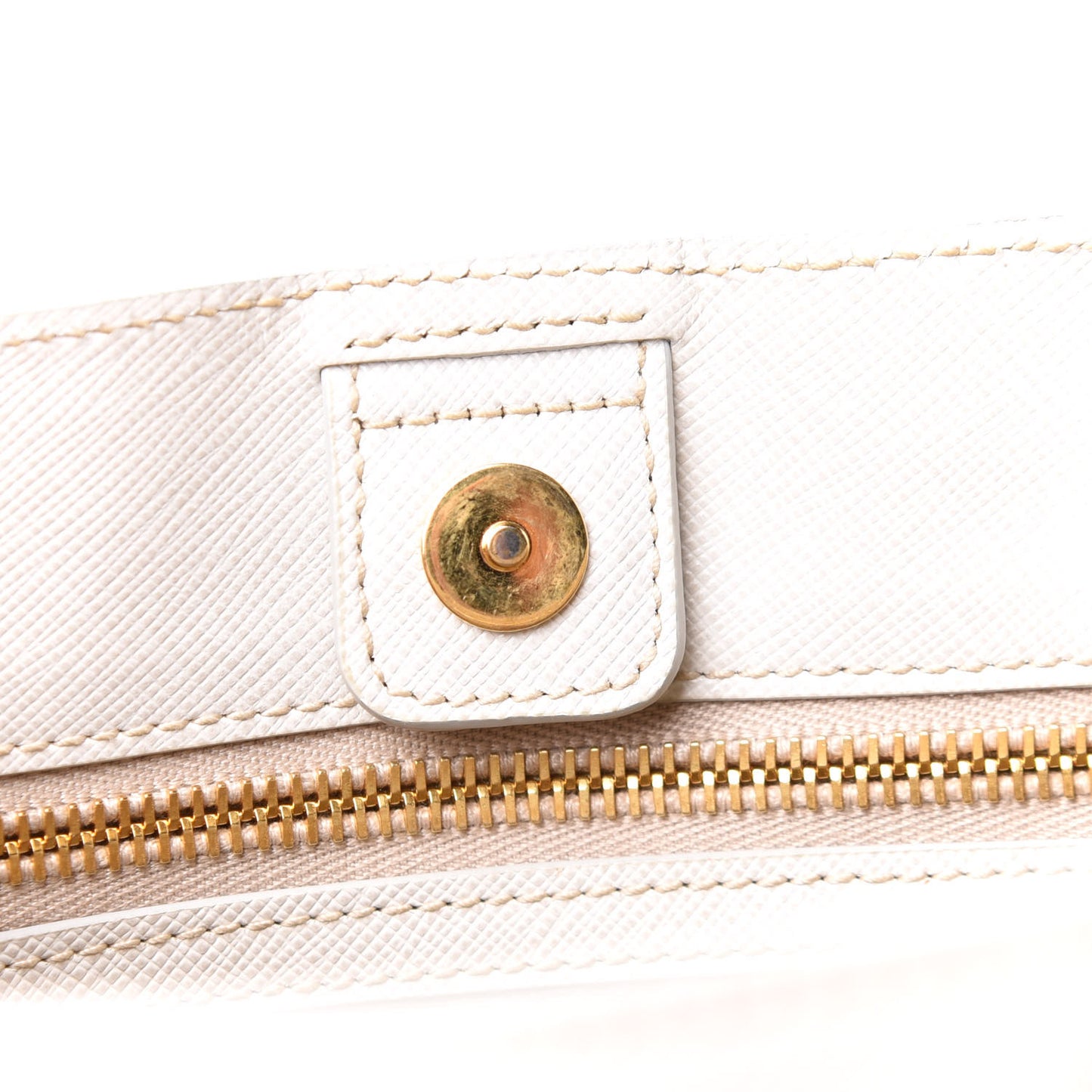 Saffiano Lux Medium Tote Talco