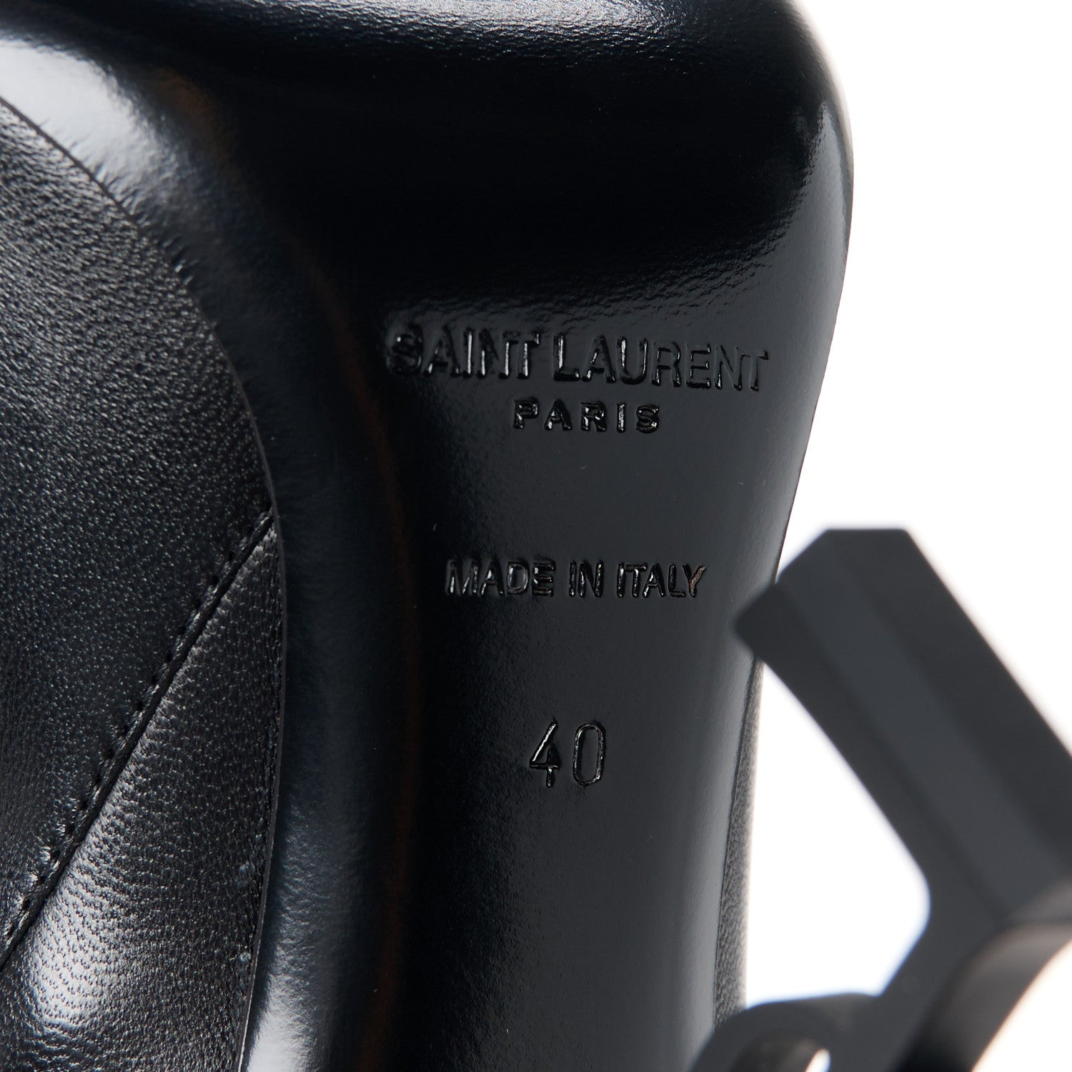 Saint Laurent Calfskin Opyum Ankle Boots 40 Black 6 of 9