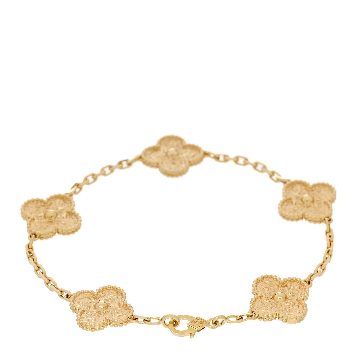 18K Yellow Gold 5 Motifs Vintage Alhambra Bracelet