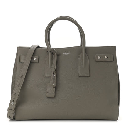 Saint Laurent Grained Calfskin Medium Supple Sac De Jour Kaki Militaire 1 of 13