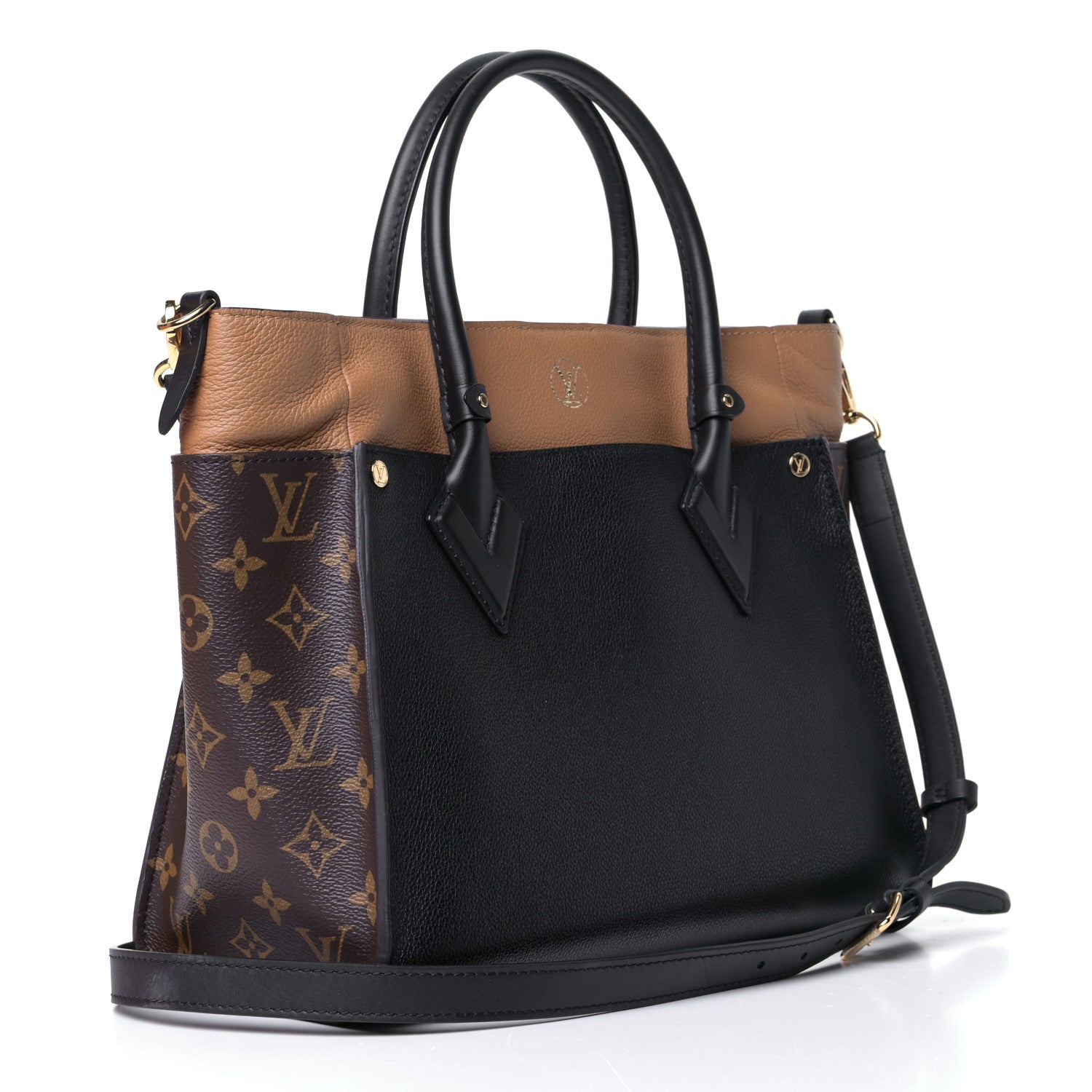 Louis Vuitton Calfskin Monogram On My Side Black 3 of 11
