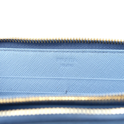Prada Saffiano Metal Zip Around Wallet Astrale 6 of 10