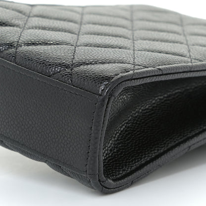 Chanel Caviar Quilted Classic Phone Holder Black 10 of 12