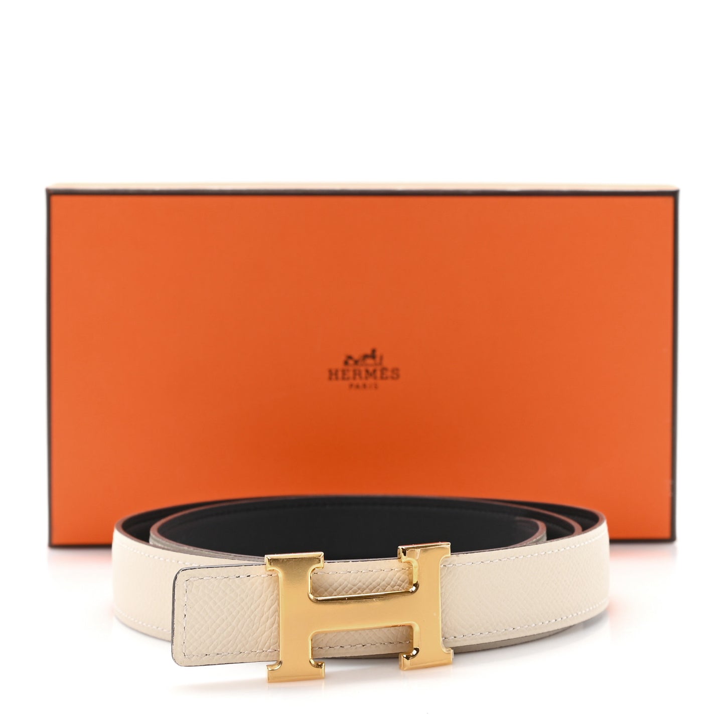 Epsom Swift 24mm Mini Constance H Belt 90 36 Craie Black