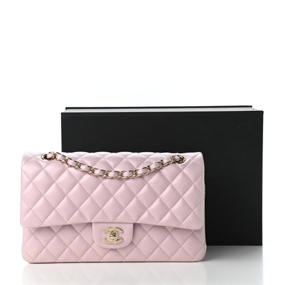 Chanel Iridescent Calfskin Quilted Medium Double Flap Light Pink 11 of 11