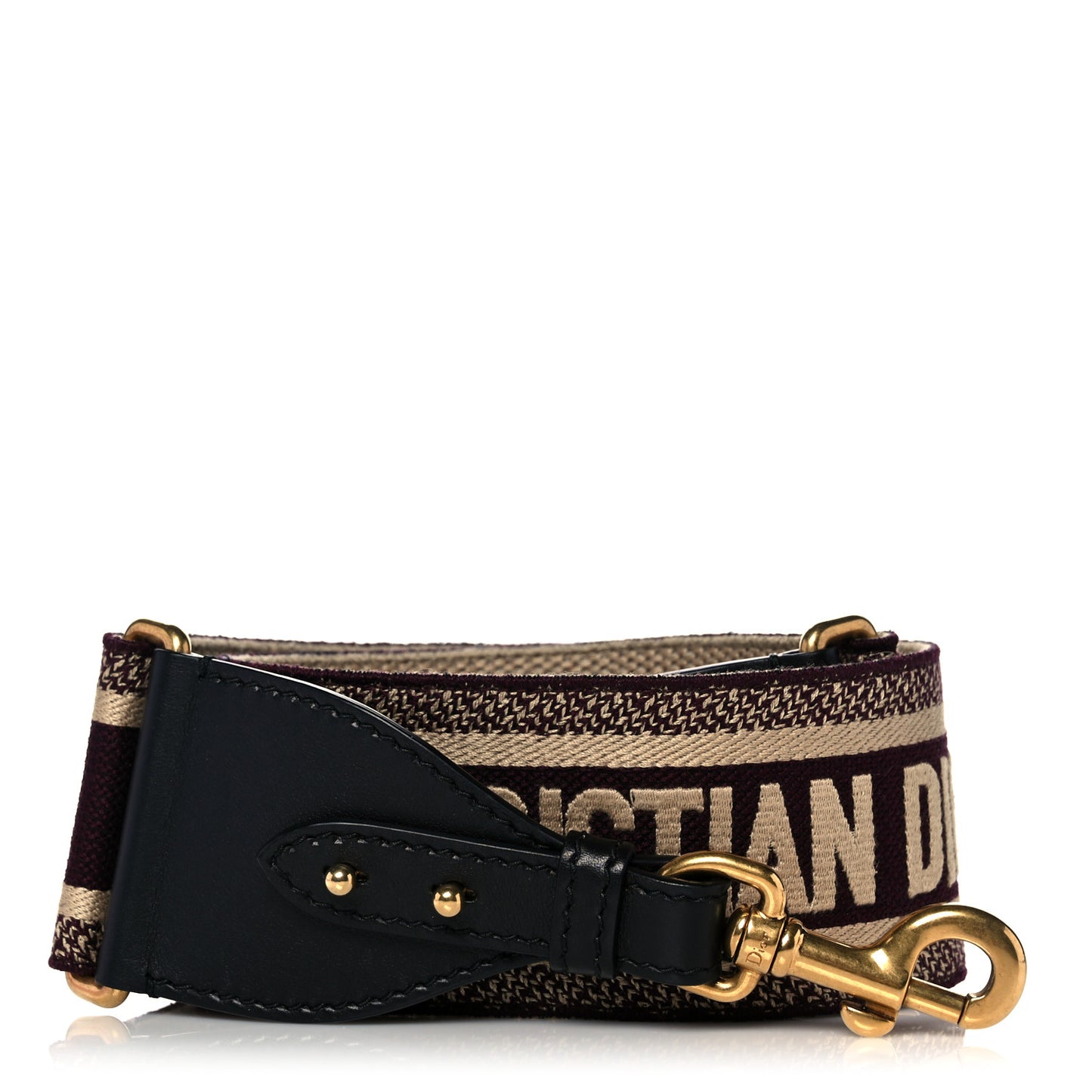 Canvas Embroidered Shoulder Strap Burgundy