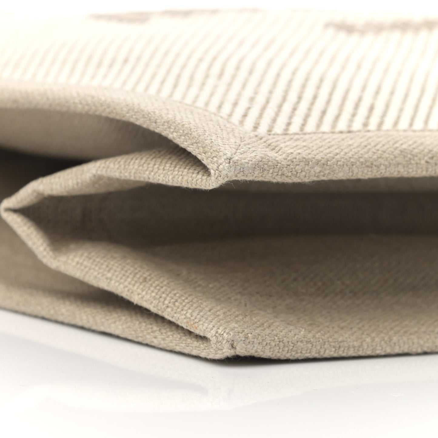 Linen Calfskin Small Rive Gauche Tote Beige Sea Salt