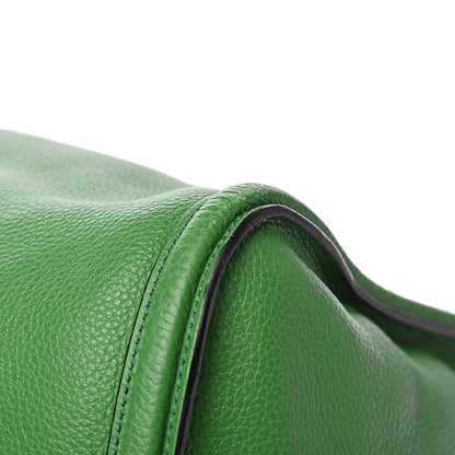Alexander McQueen Pebbled Calfskin Large Skull Padlock Zip Around Tote Green 10 of 13