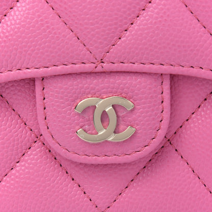 Chanel Caviar Quilted Flap Card Holder On Chain Pink 5 of 5