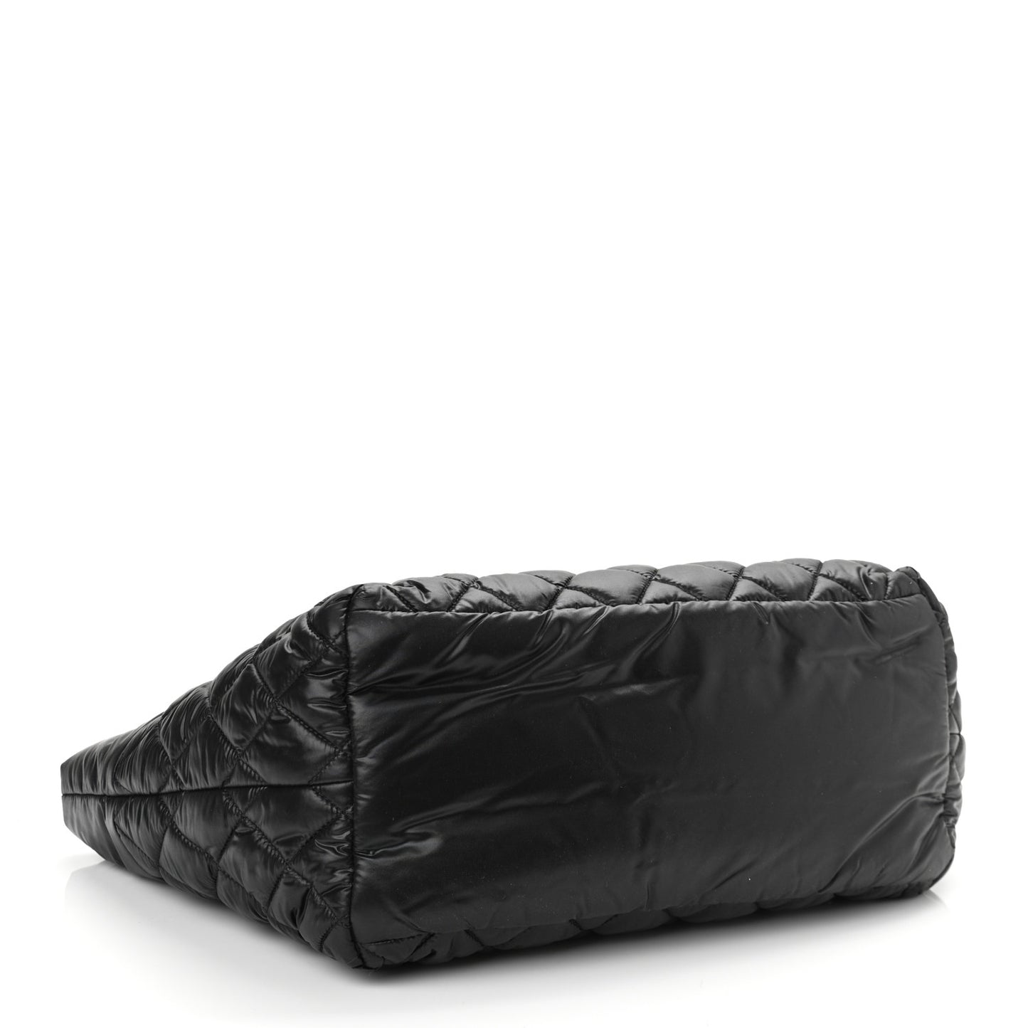 Nylon Quilted Small Coco Cocoon Tote Black