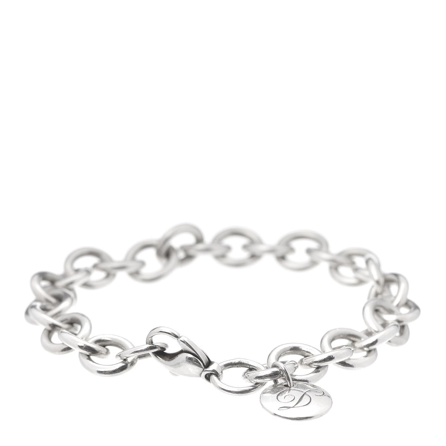 Sterling Silver Initial D Charm Bracelet