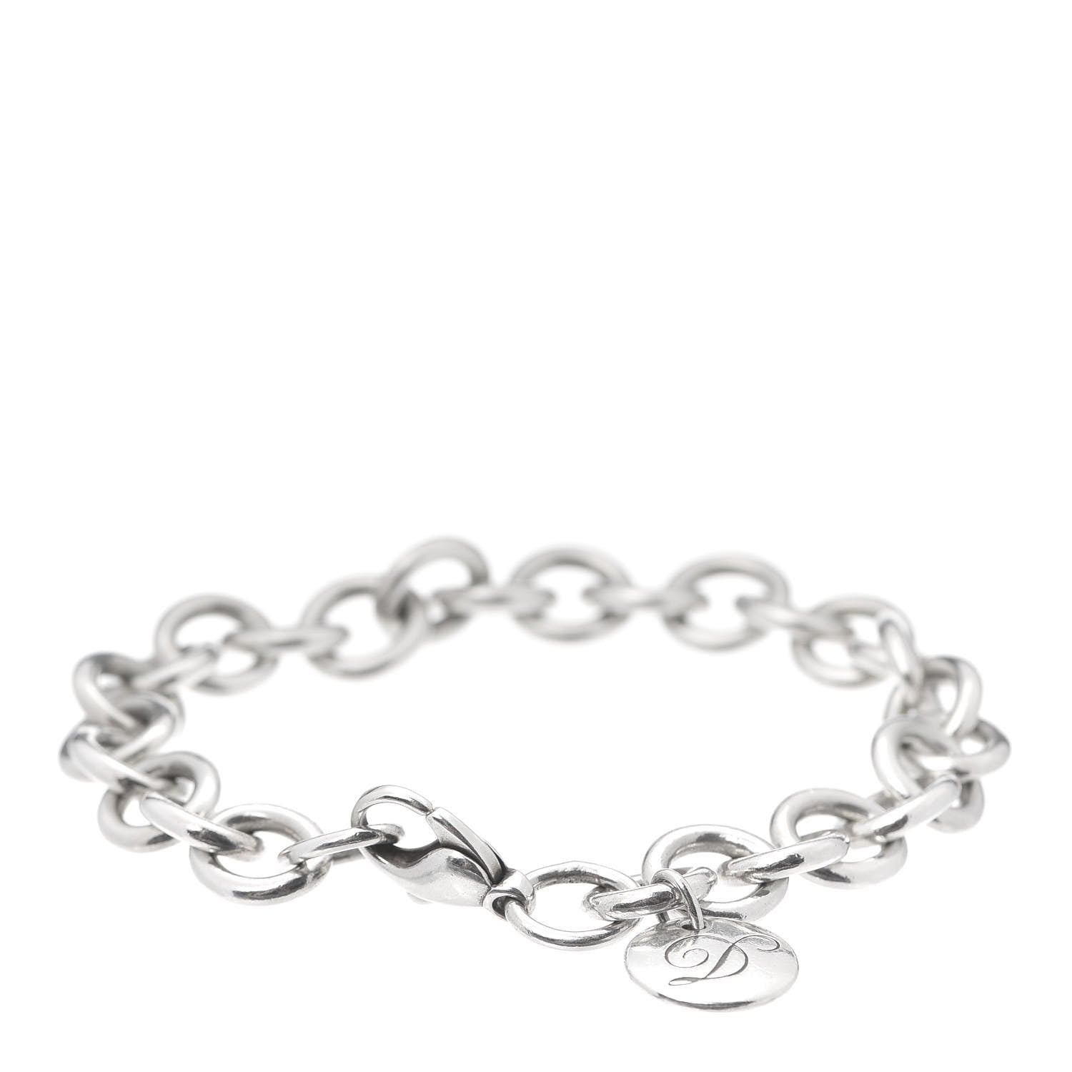 Tiffany Sterling Silver Initial D Charm Bracelet 1 of 5