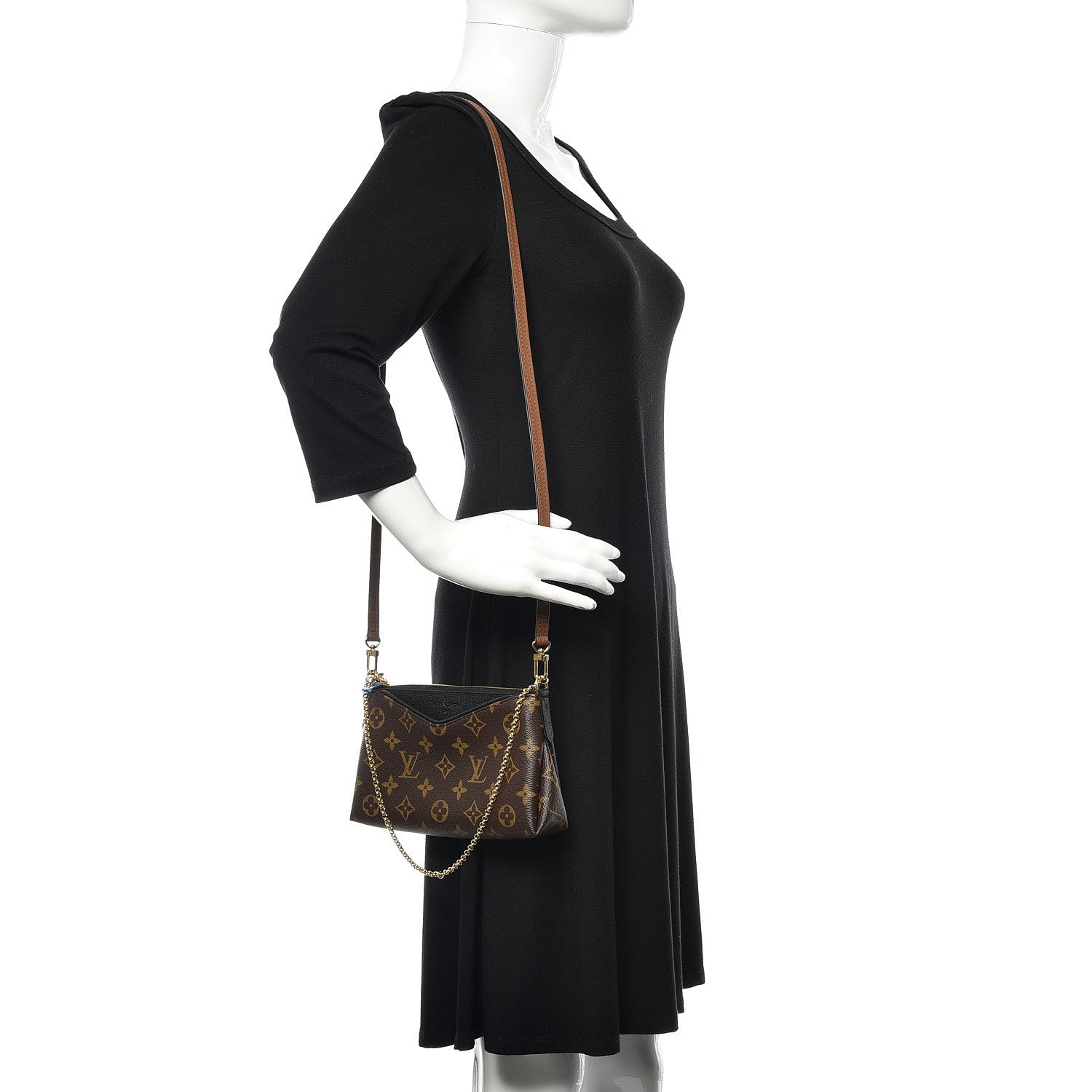 Louis Vuitton Monogram Pallas Clutch Black 2 of 11