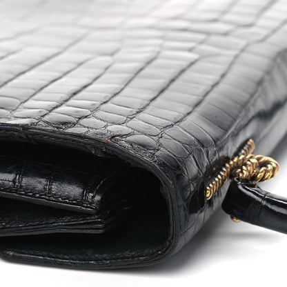 Hermes Shiny Crocodile Sac Cordeliere Black 10 of 13