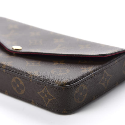 Louis Vuitton Monogram Pochette Felicie Chain Wallet Fuchsia 7 of 14