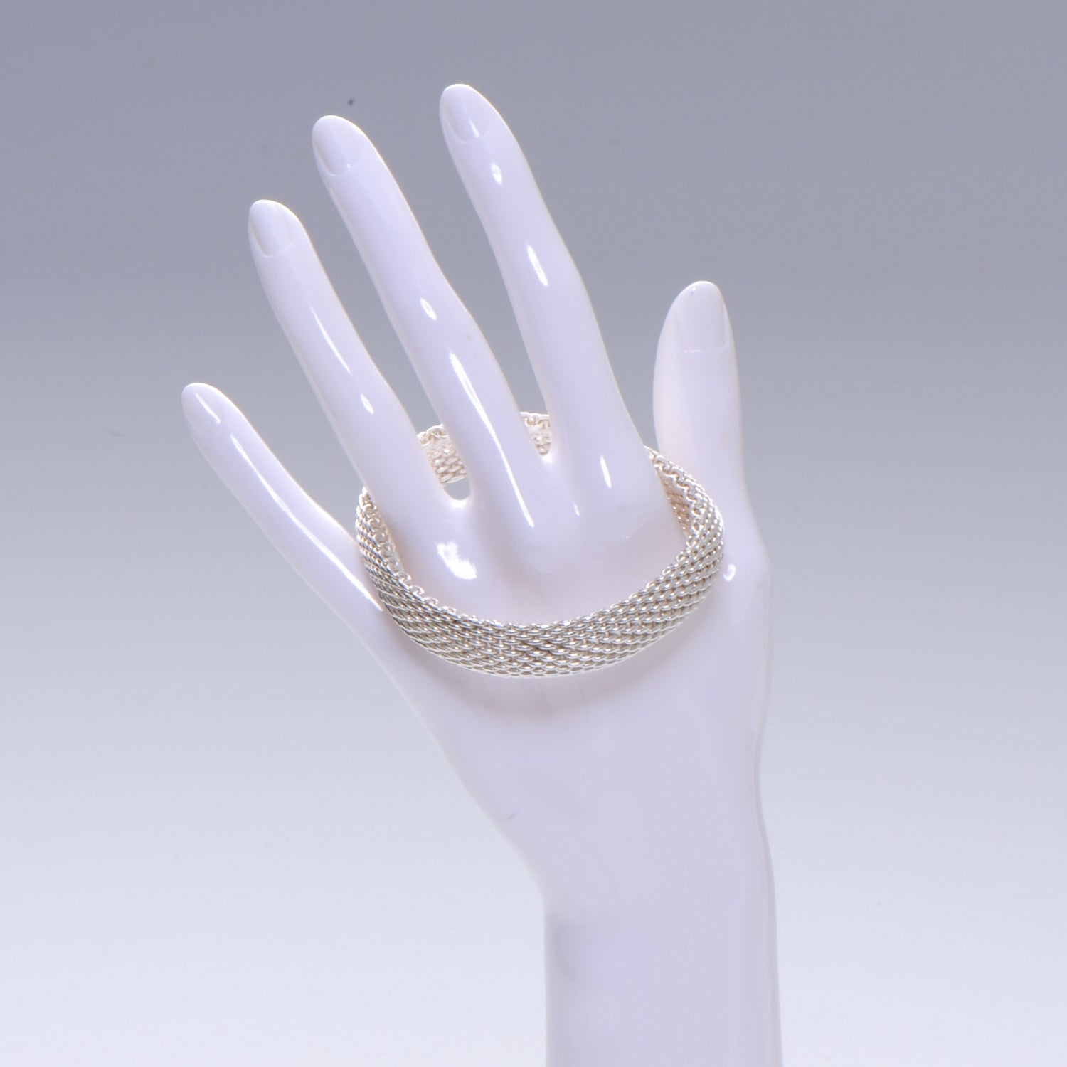 Tiffany Sterling Silver Somerset Mesh Bracelet 2 of 5