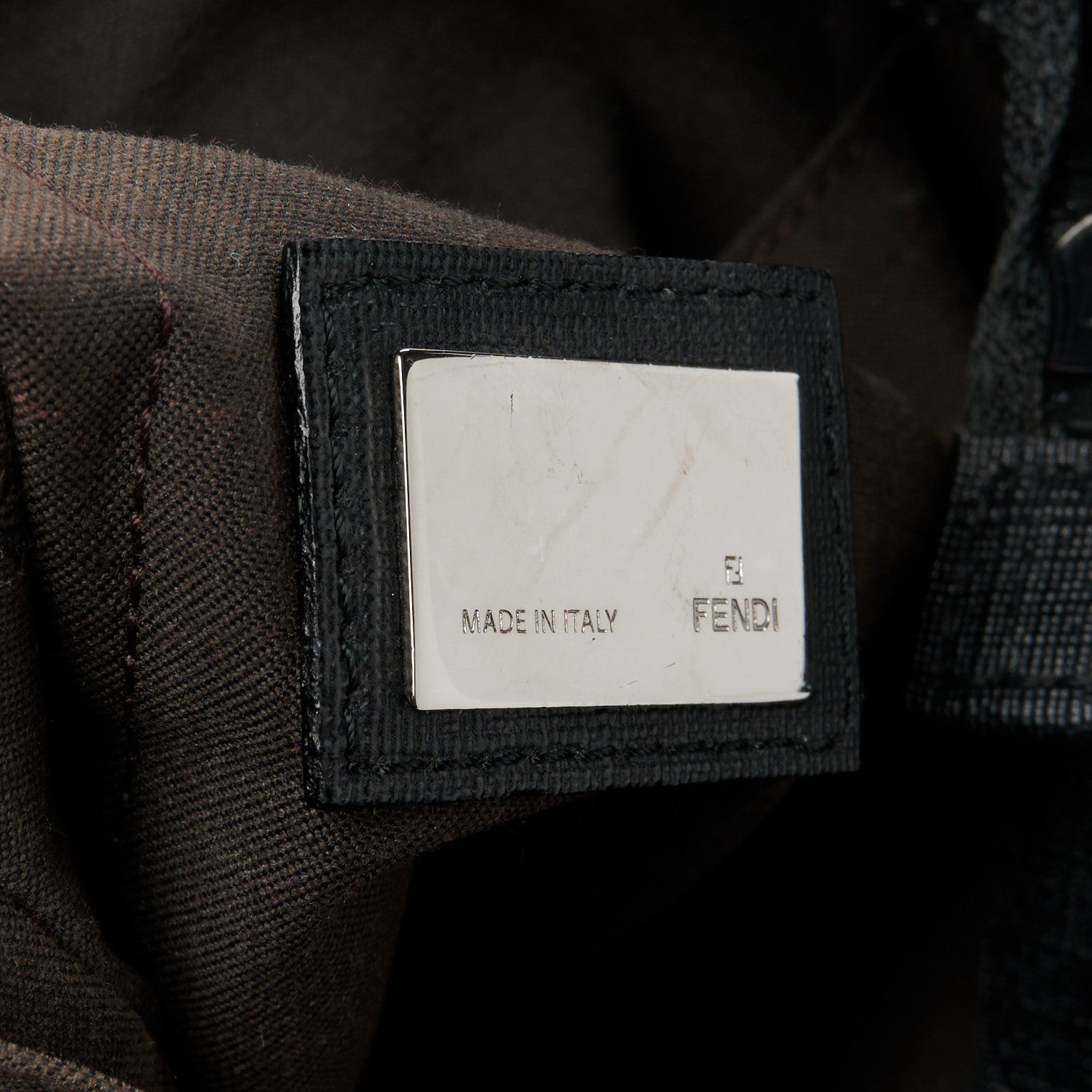 Fendi Zucca Spalmati Messenger Bag Black 6 of 10