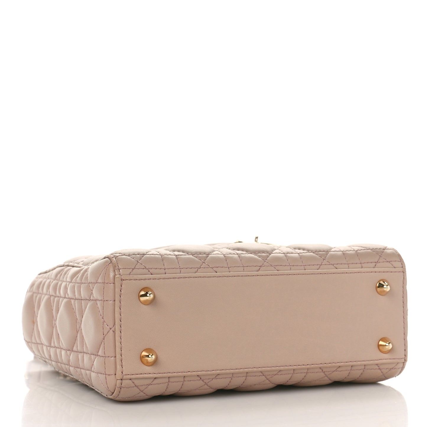 Lambskin Cannage Small Lucky Badges My Lady Dior Taupe