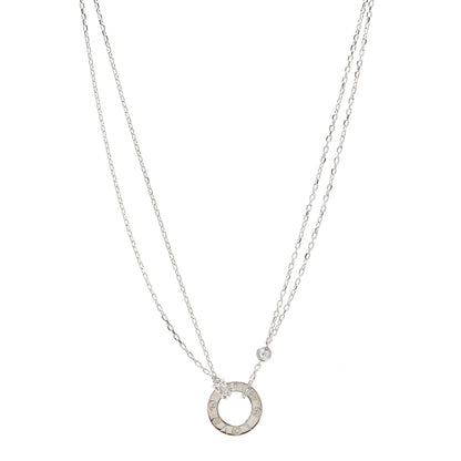 Cartier 18K White Gold 2 Diamond LOVE Necklace 1 of 5