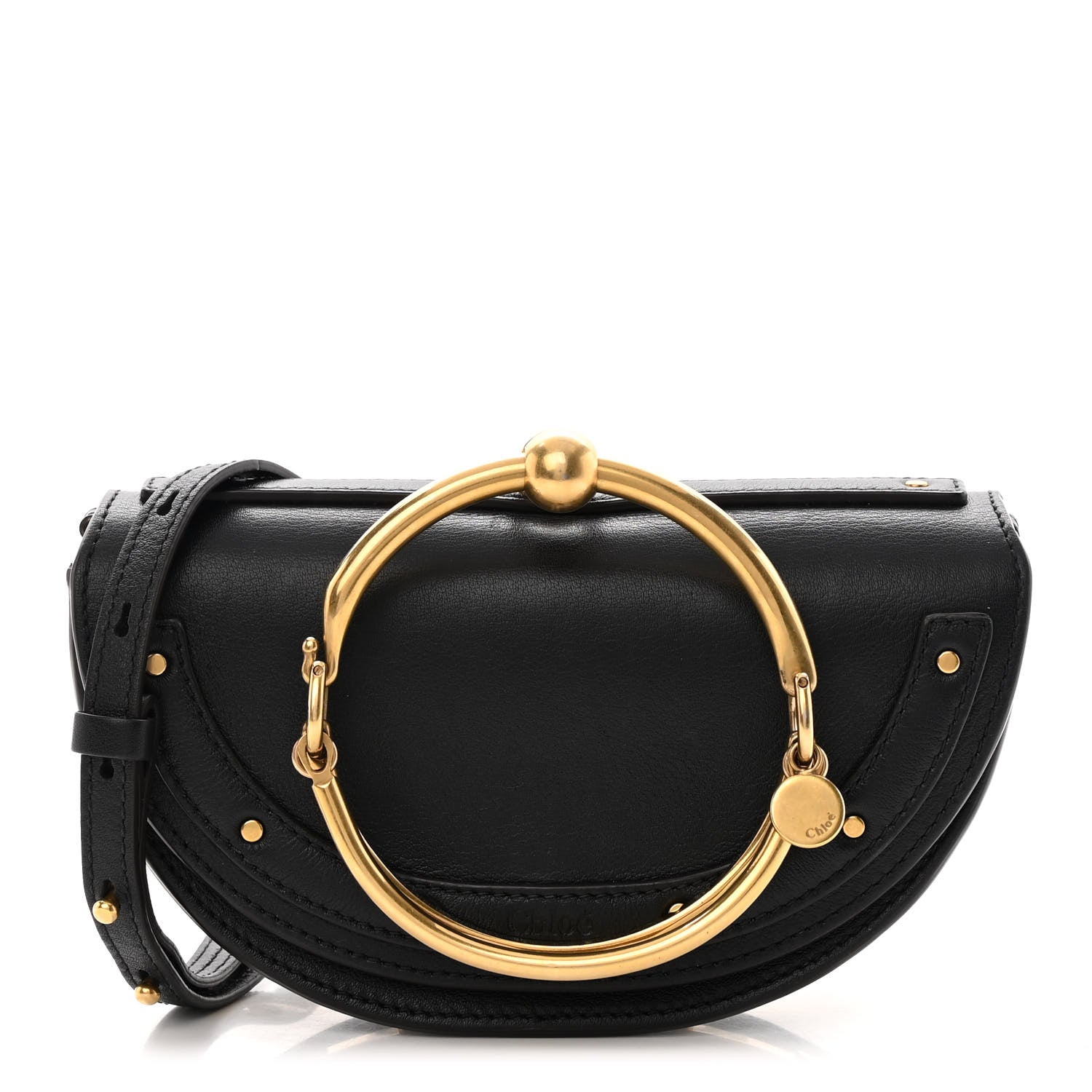 Chloe Calfskin Small Nile Bracelet Minaudiere Bag Black 1 of 20