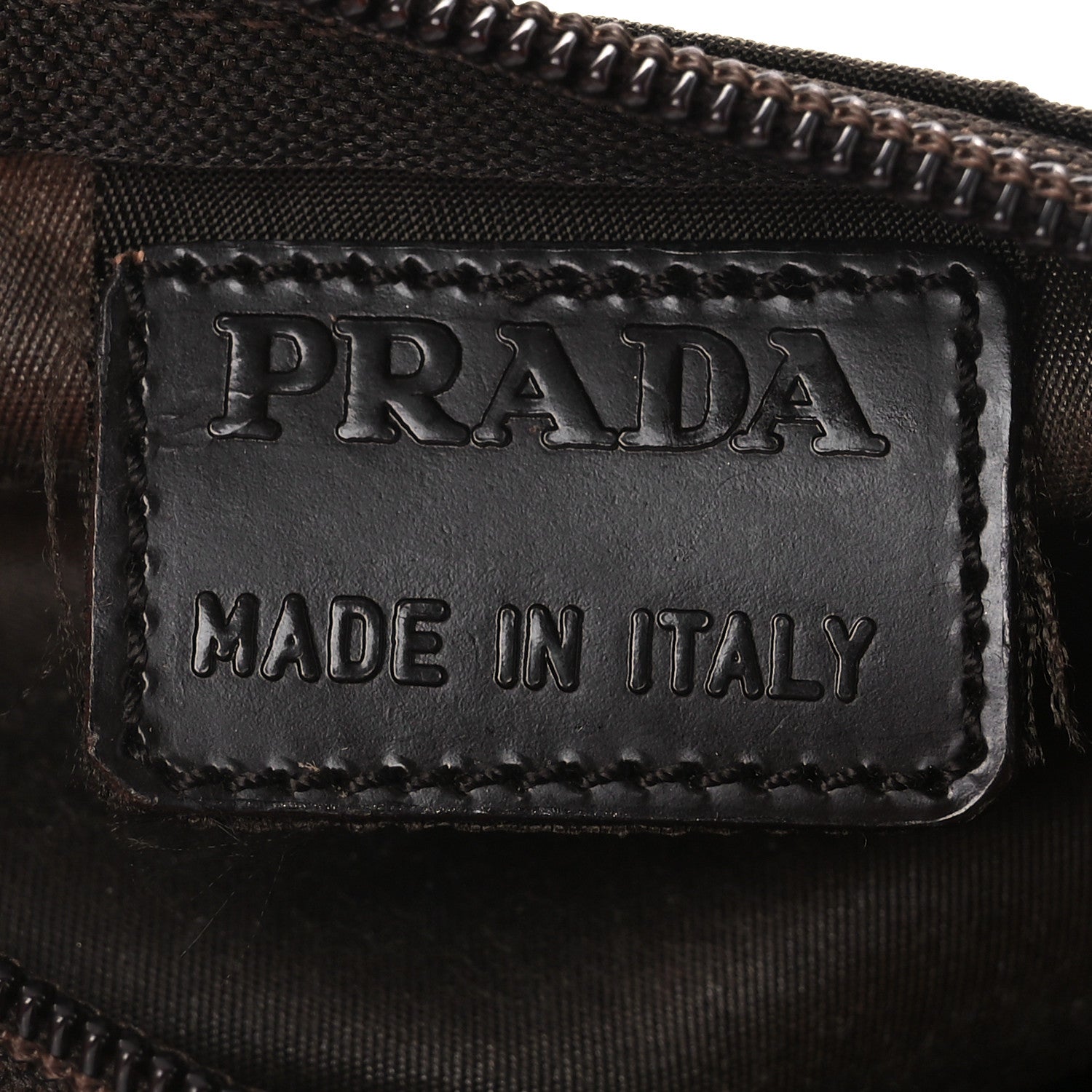 Prada Nylon Vela Cosmetic Pouch Brown 6 of 14
