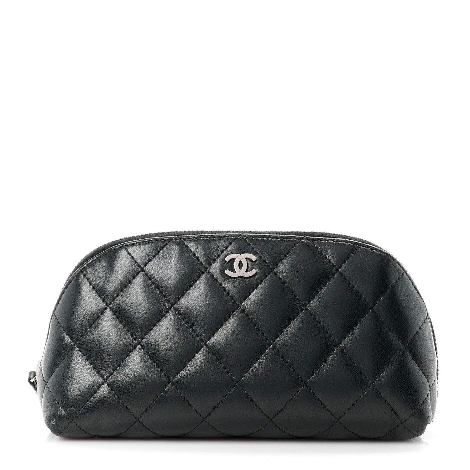 Chanel Lambskin Quilted Cosmetic Cas Black 1 of 10