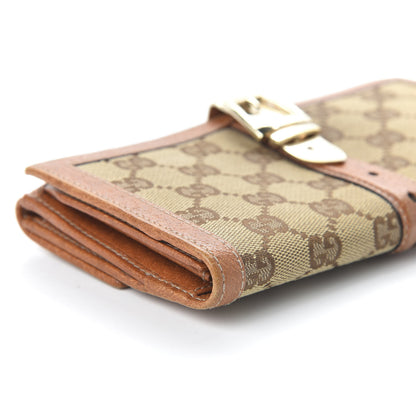 Gucci Monogram Buckle Continental Wallet Brown 6 of 10