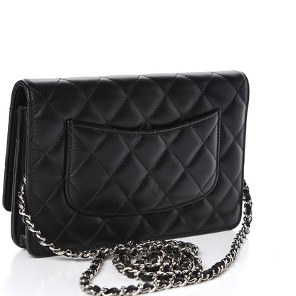 Chanel Lambskin Quilted Wallet On Chain WOC Black 3 of 11