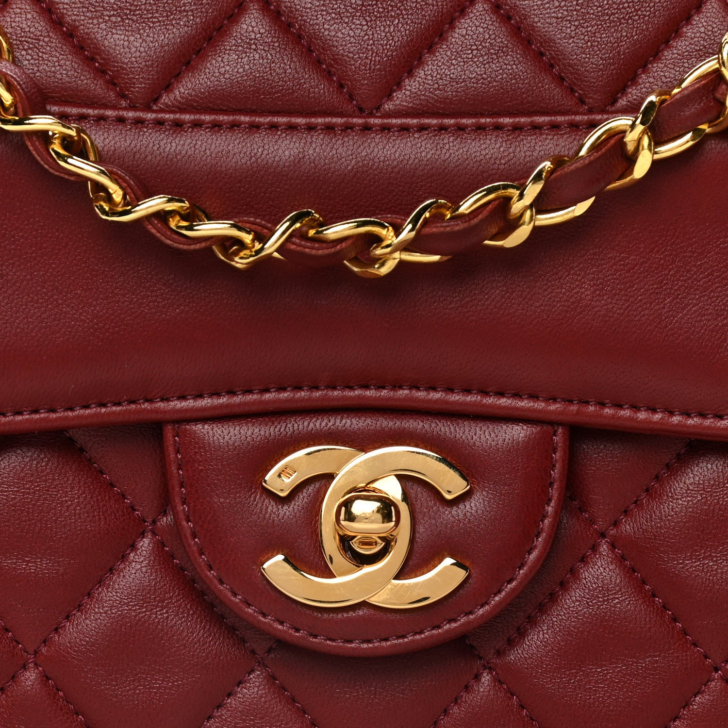 Chanel Lambskin Quilted Small Single Flap Red 7 of 14