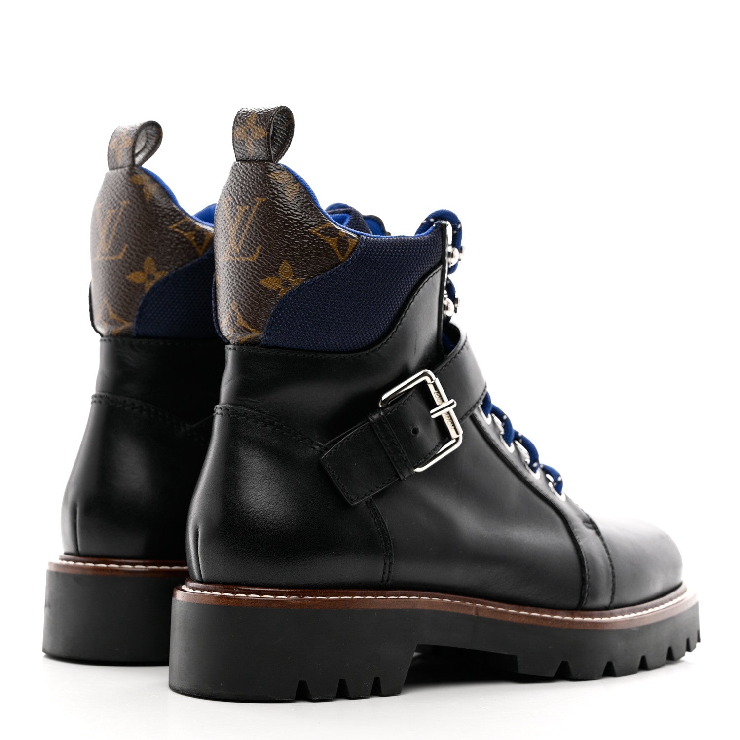 Louis Vuitton Calfskin Territory Ranger Combat Boots 38.5 Black 4 of 9