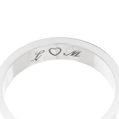 Cartier 18K White Gold Diamond 4mm LOVE Wedding Band Ring 54 6.75 5 of 6