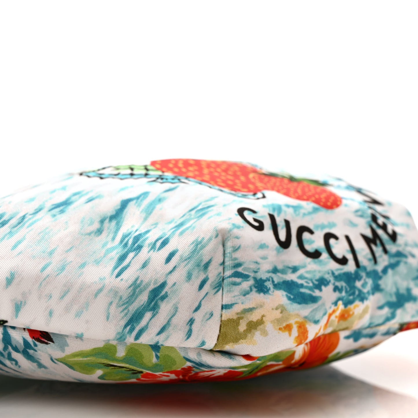 Nylon Merveilleux Strawberry Print Childrens Belt Bag Light Blue Red Dusty White