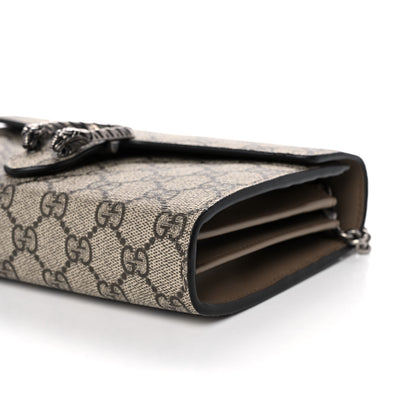 Gucci GG Supreme Monogram Mini Dionysus Chain Wallet Beige Taupe 6 of 11