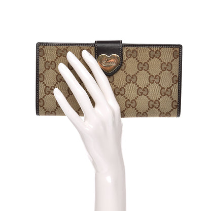 Gucci Monogram Heart Continental Wallet Dark Brown 2 of 7