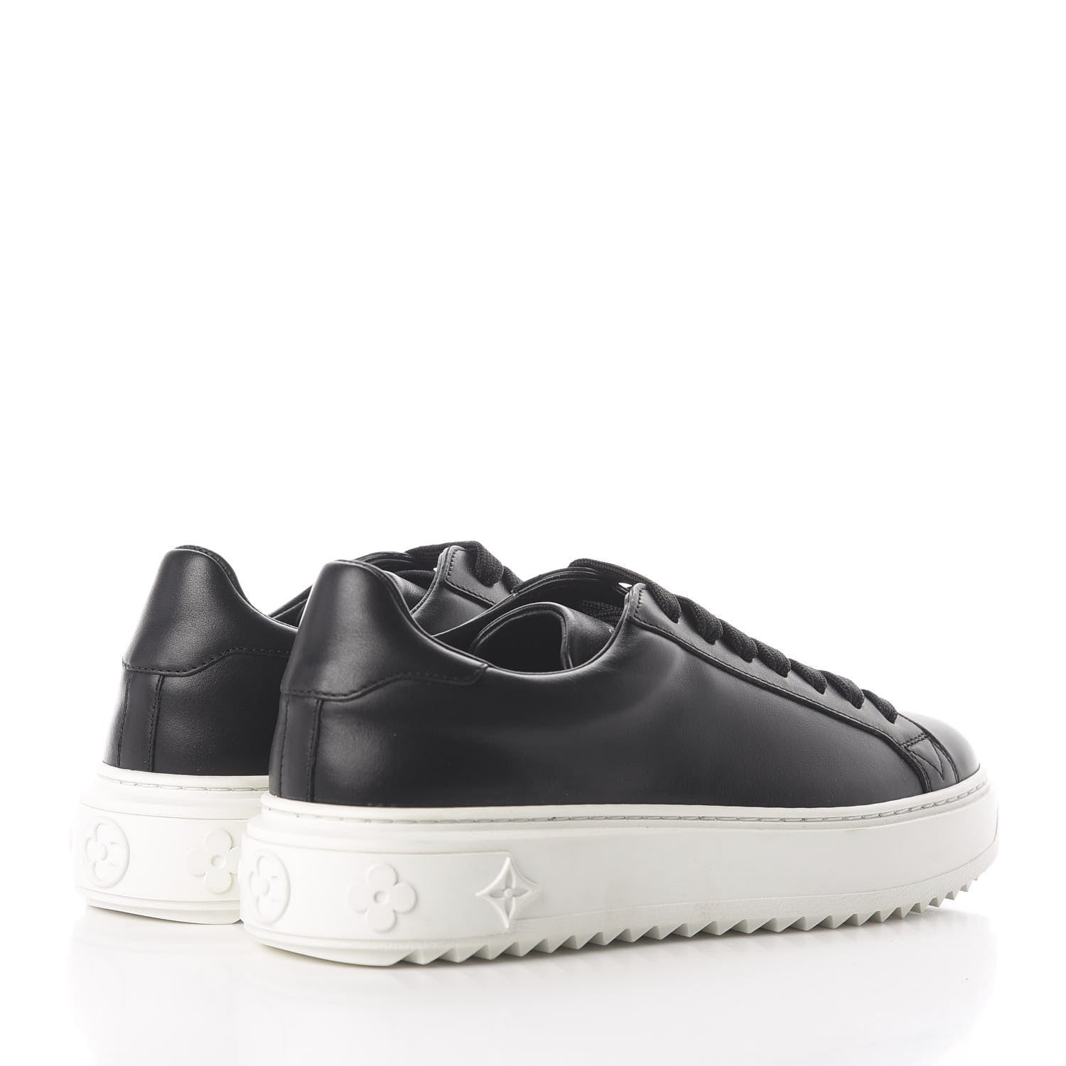 Louis Vuitton Calfskin Time Out Sneakers 37 Black 4 of 7