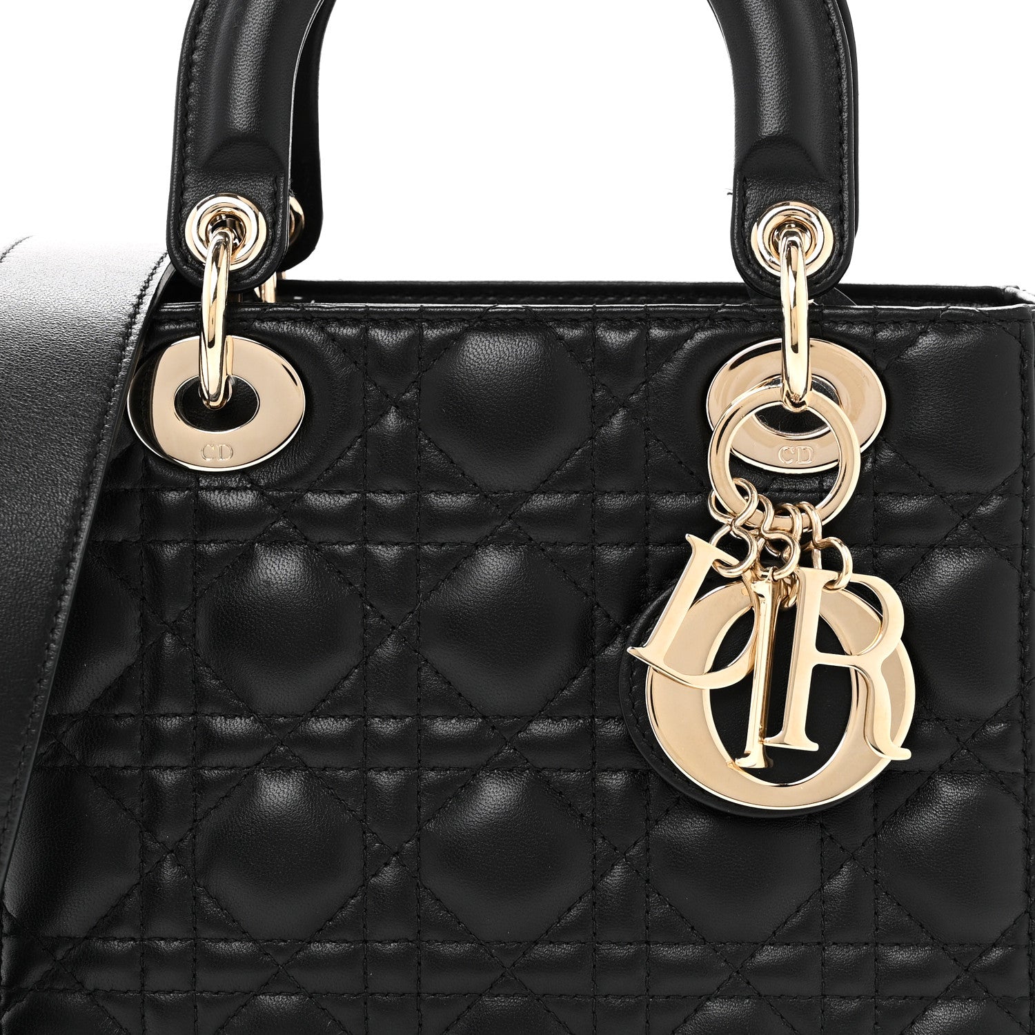Christian Dior Lambskin Cannage Small My ABCDior Lady Dior Black 8 of 11