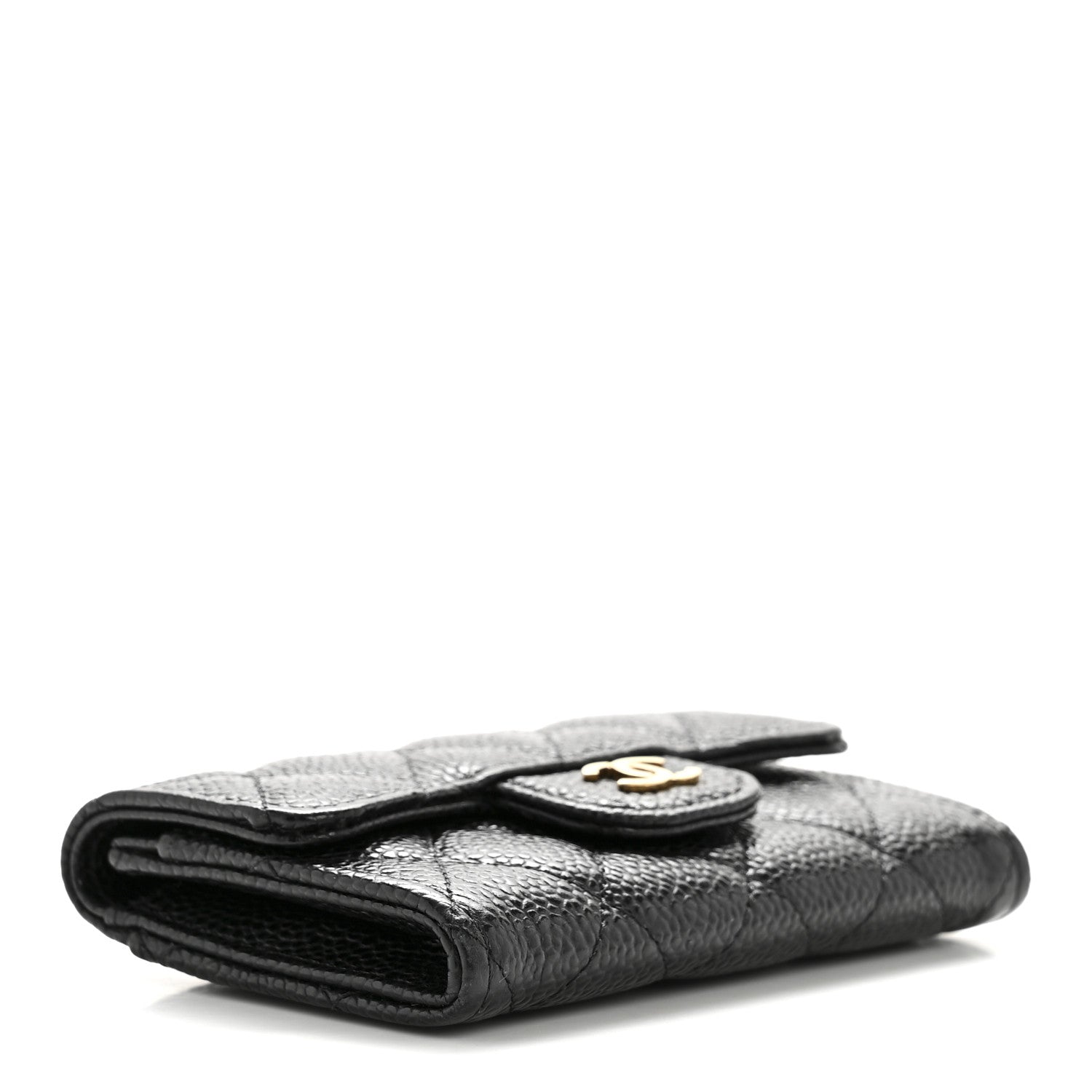 Chanel Caviar Quilted Flap Card Holder Wallet Black 4 of 11